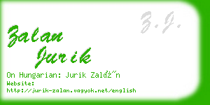 zalan jurik business card